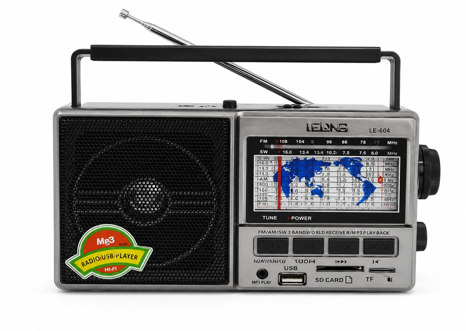 Rádio Portátil Analógico LeLong LE-604
