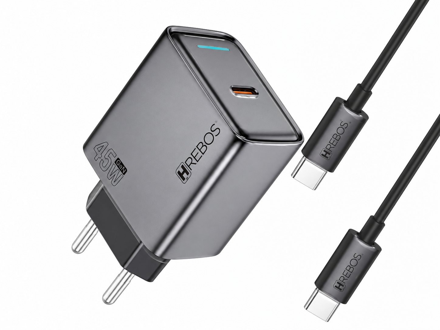 Carregador Hrebos Premium CRG-393CC 45W Ignis Charge com Cabo USB-C